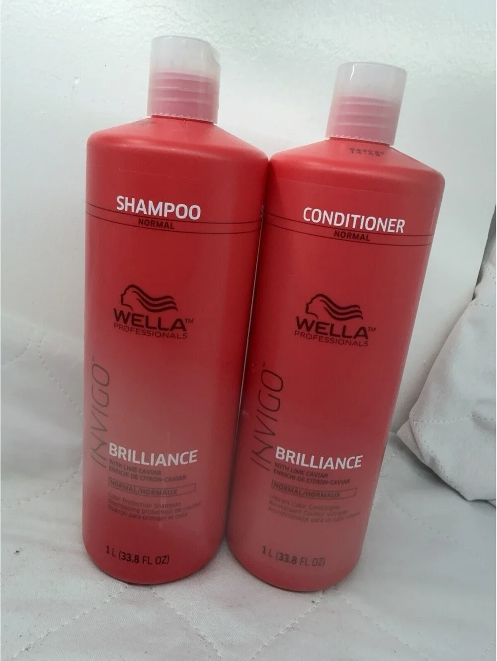 Wella Invigo Brilliance Liter Duo Shampoo Conditioner 33.8oz Fine Normal Hair